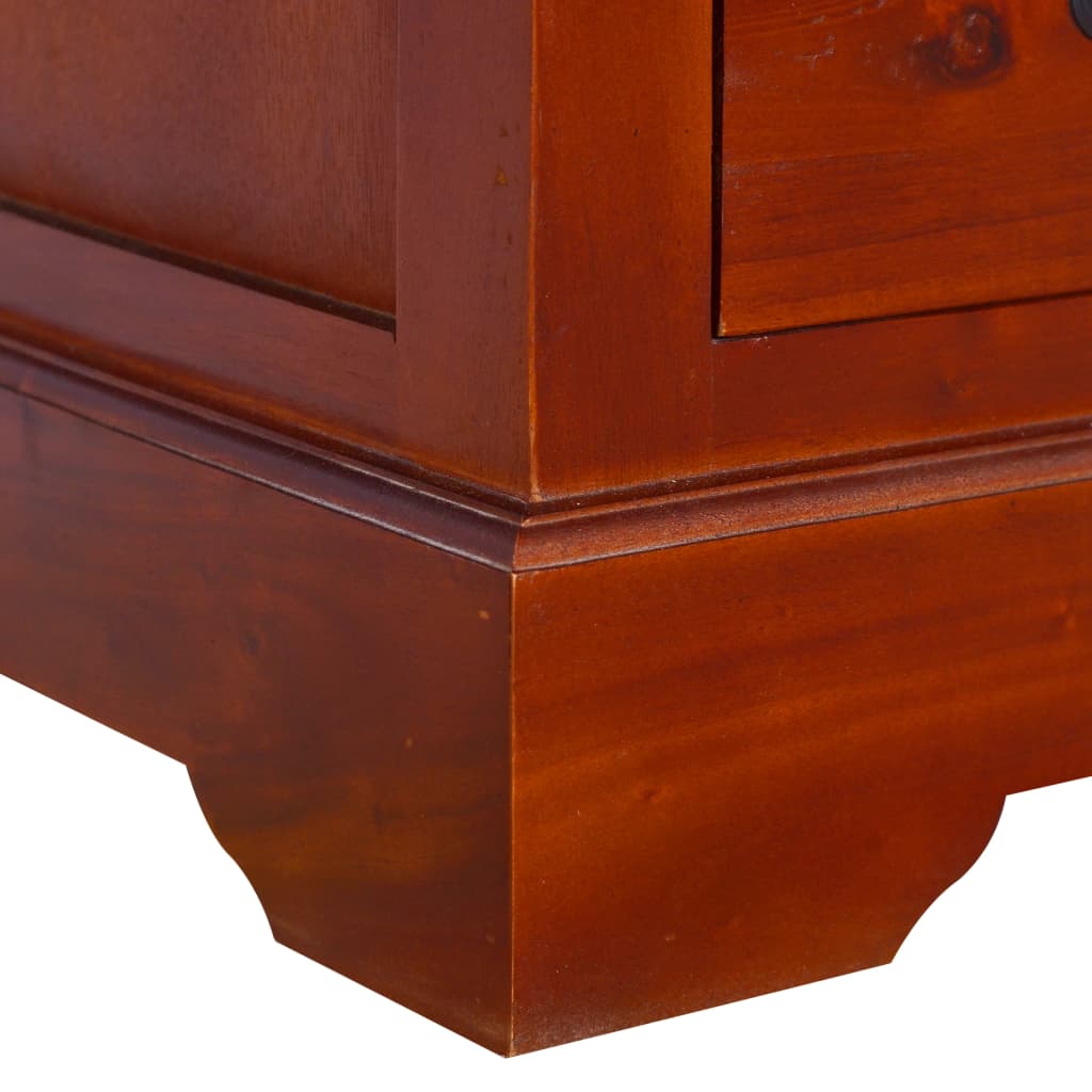 vidaXL Chest of Drawers Classical Brown 17.7"x13.8"x39.4" Solid Mahogany Wood