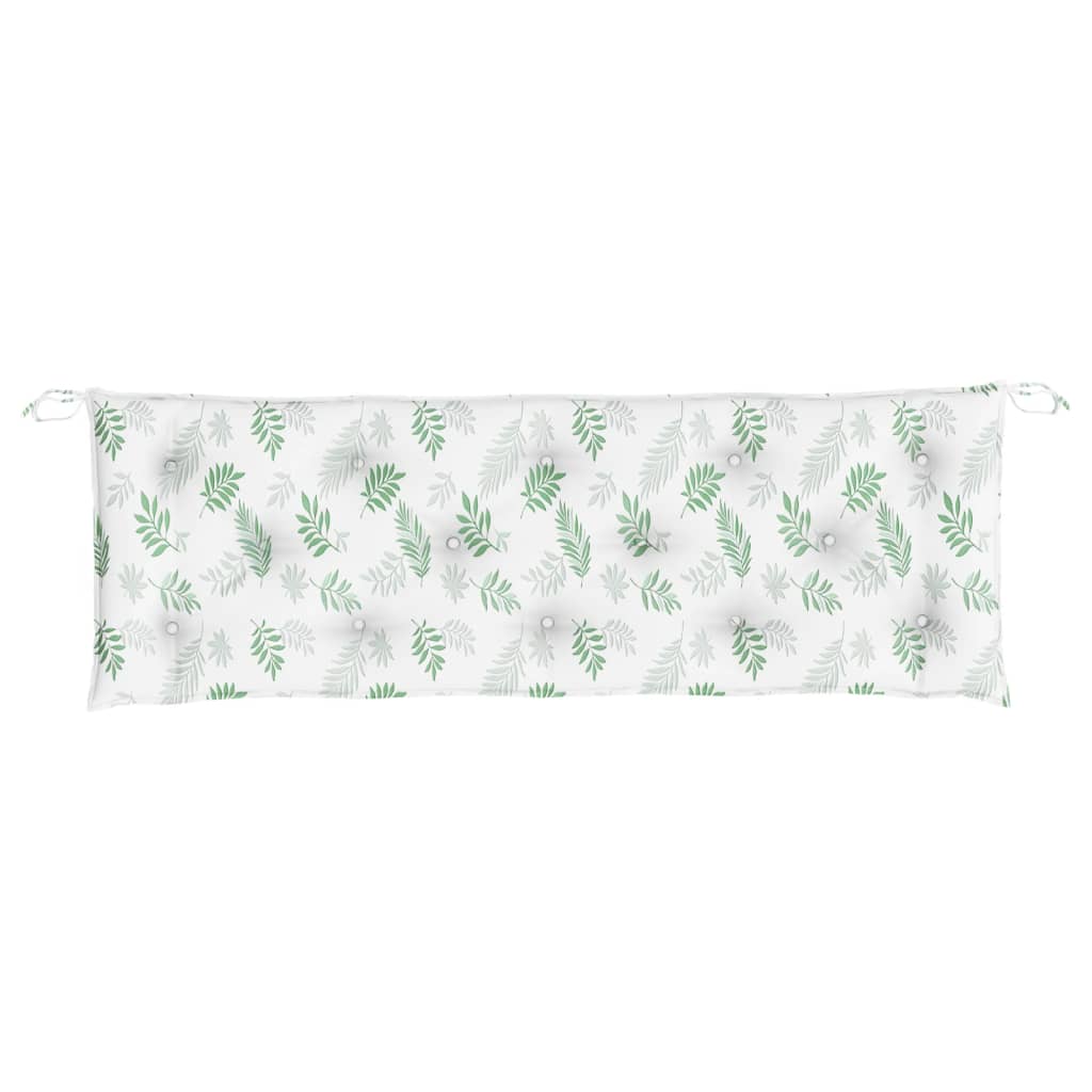 vidaXL Garden Bench Cushion Leaf Pattern 59.1"x19.7"x2.8" Oxford Fabric