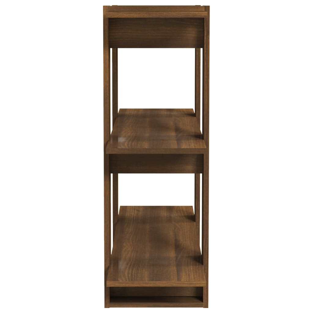 vidaXL Book Cabinet/Room Divider Brown Oak 31.5"x11.8"x34.3"