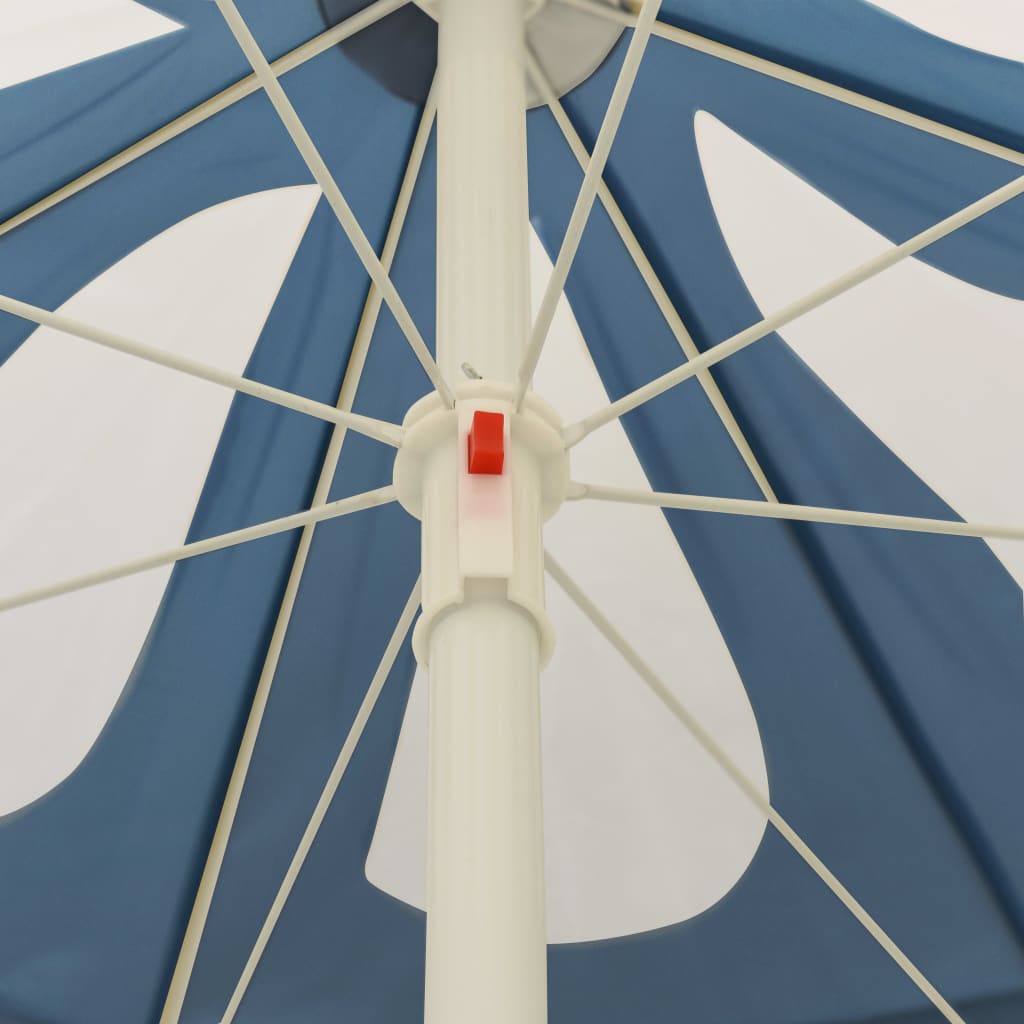 vidaXL Beach Umbrella Blue 94.5"