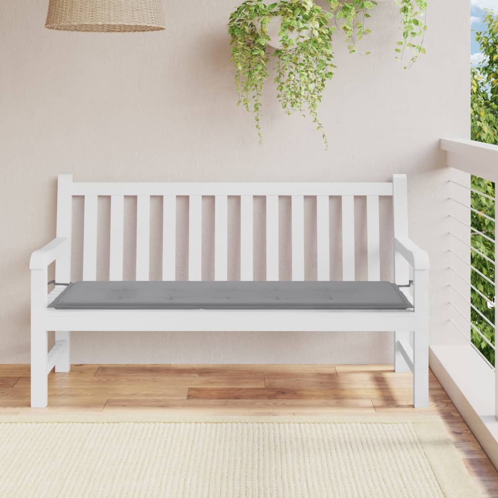 vidaXL Garden Bench Cushion Gray 59.1"x19.7"x1.2" Oxford Fabric