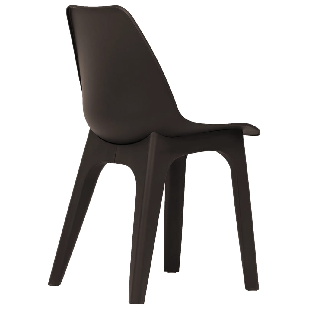 vidaXL Patio Chairs 2 pcs Brown Plastic