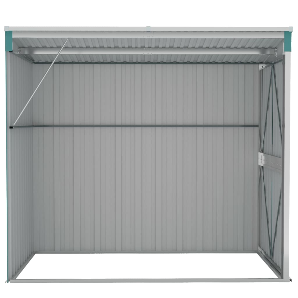 vidaXL Wall-mounted Garden Shed Green 46.5"x76.4"x70.1" Galvanized Steel