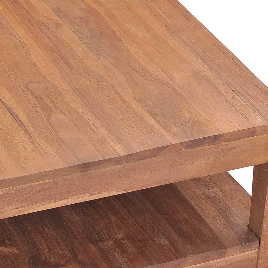 vidaXL Coffee Table 26.8"x26.4"x13.8" Solid Teak Wood