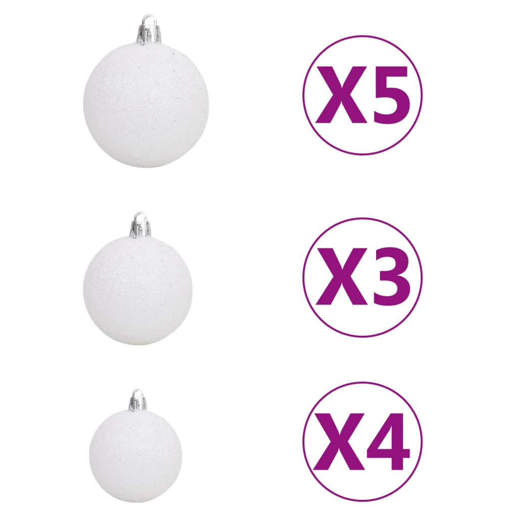 vidaXL Artificial Pre-lit Christmas Tree with Ball Set Green 47.2"