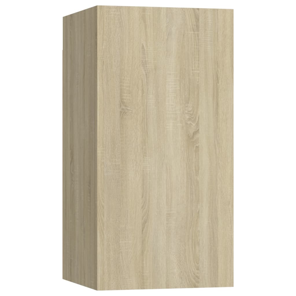 vidaXL 4 Piece TV Stand Set Sonoma Oak Engineered Wood