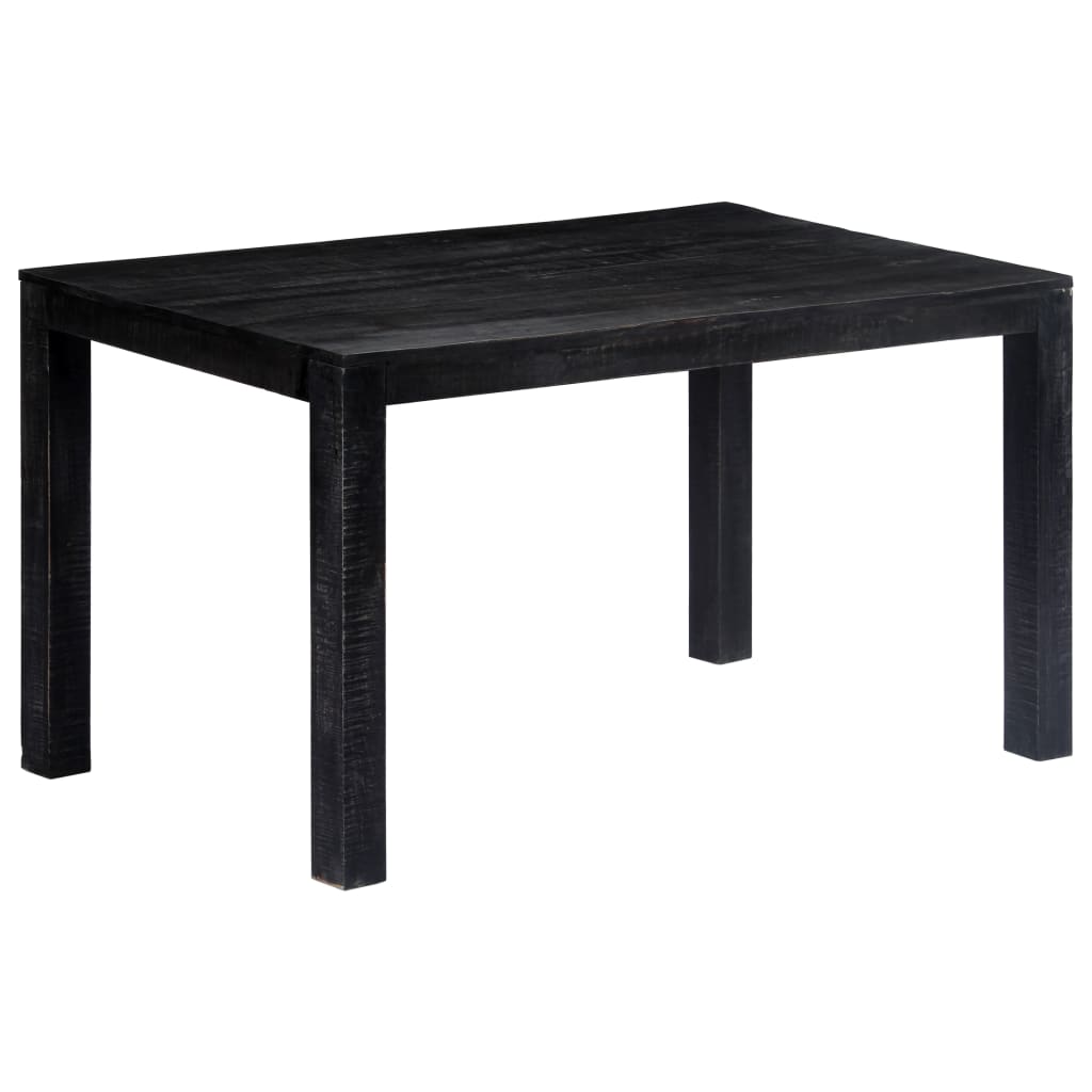 vidaXL Dining Table Black 55.1"x31.5"x29.9" Solid Mango Wood