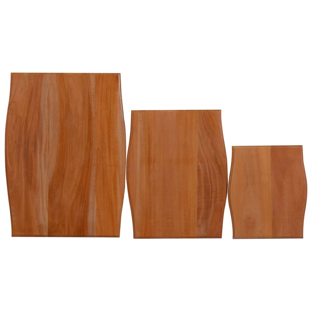 vidaXL Side Tables 3 pcs Solid Mahogany Wood