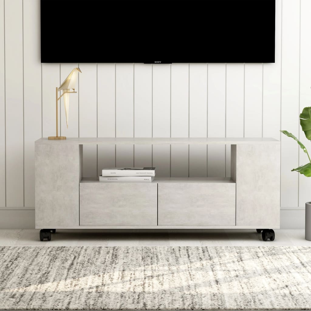 vidaXL TV Stand Concrete Gray 47.2"x13.8"x18.9" Engineered Wood