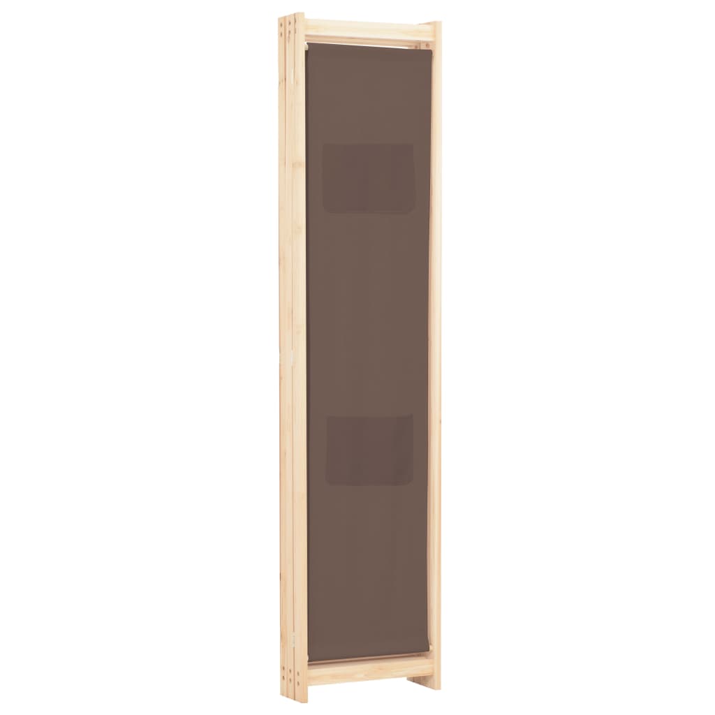 vidaXL 3-Panel Room Divider Brown 47.2"x66.9"x1.6" Fabric