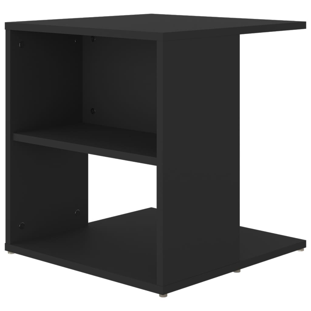 vidaXL Side Table Black 17.7"x17.7"x18.9" Engineered Wood