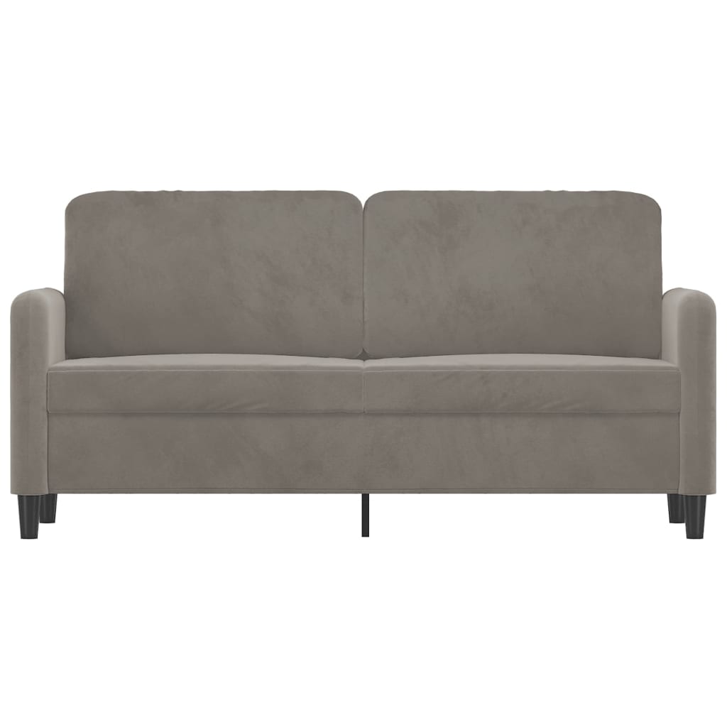 vidaXL 2-Seater Sofa Light Gray 55.1" Velvet