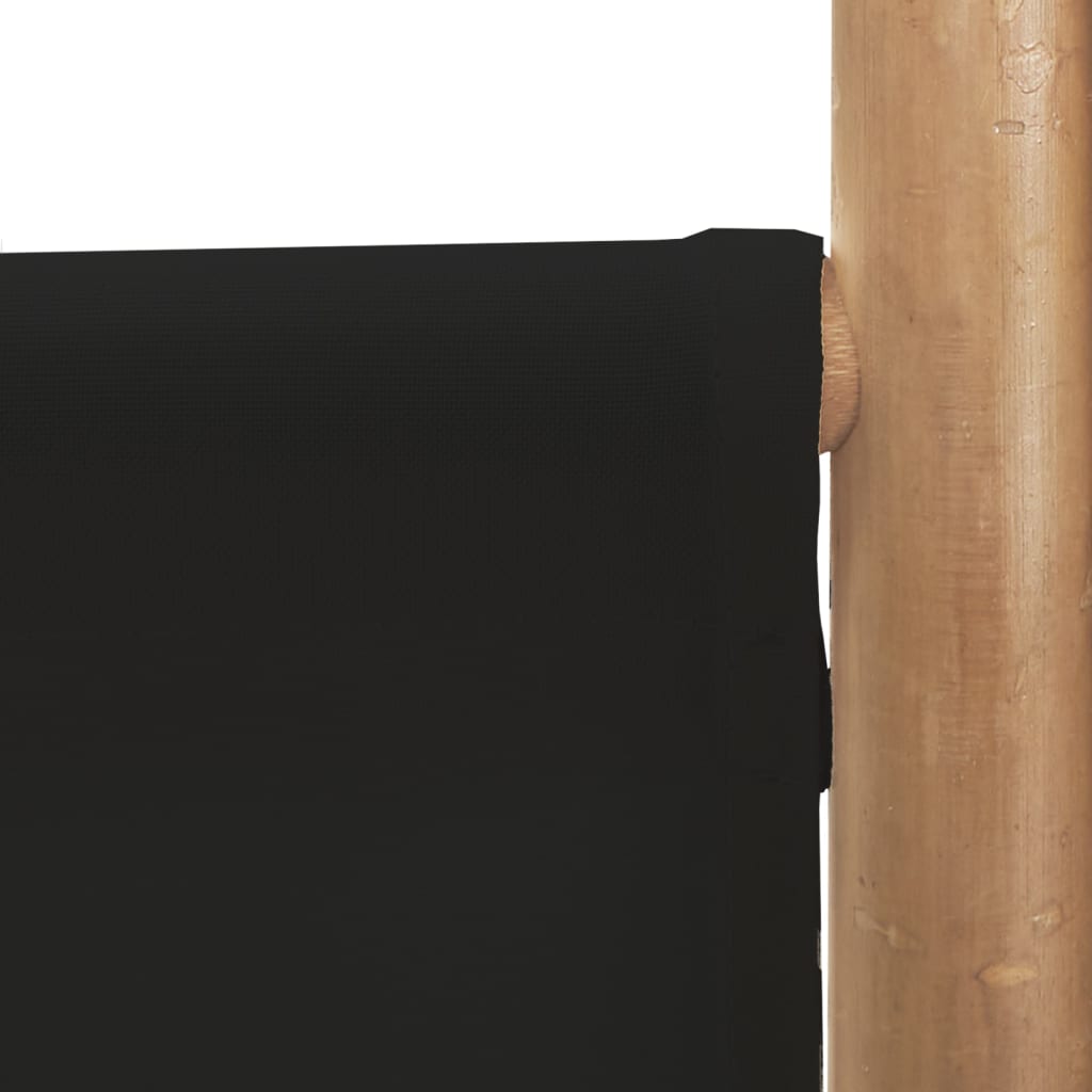 vidaXL Folding 5-Panel Room Divider 78.7" Bamboo and Canvas