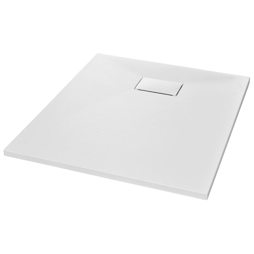 vidaXL Shower Base Tray SMC White 35.4"x27.6"