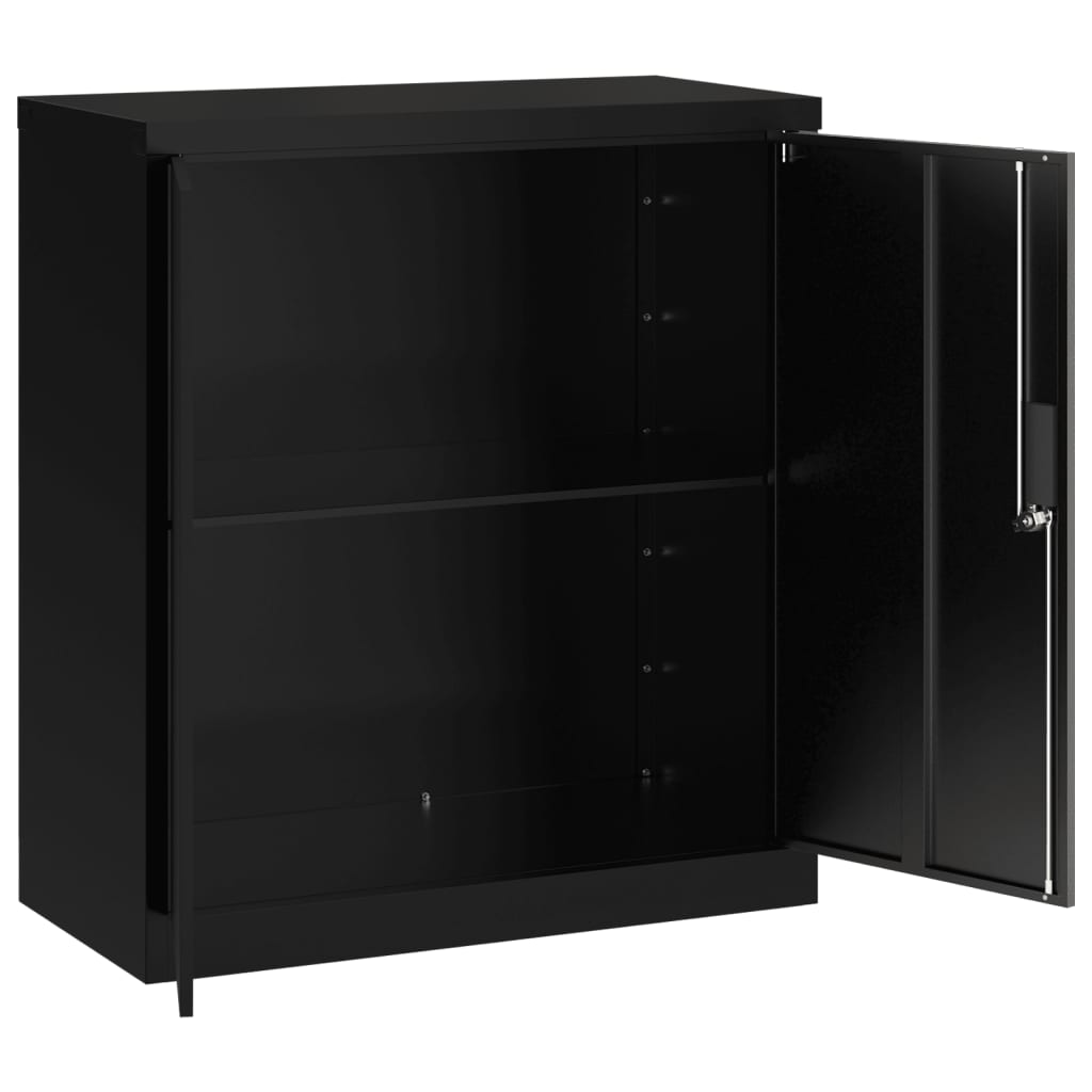 vidaXL File Cabinet Black 31.1"x15.7"x35.4" Steel