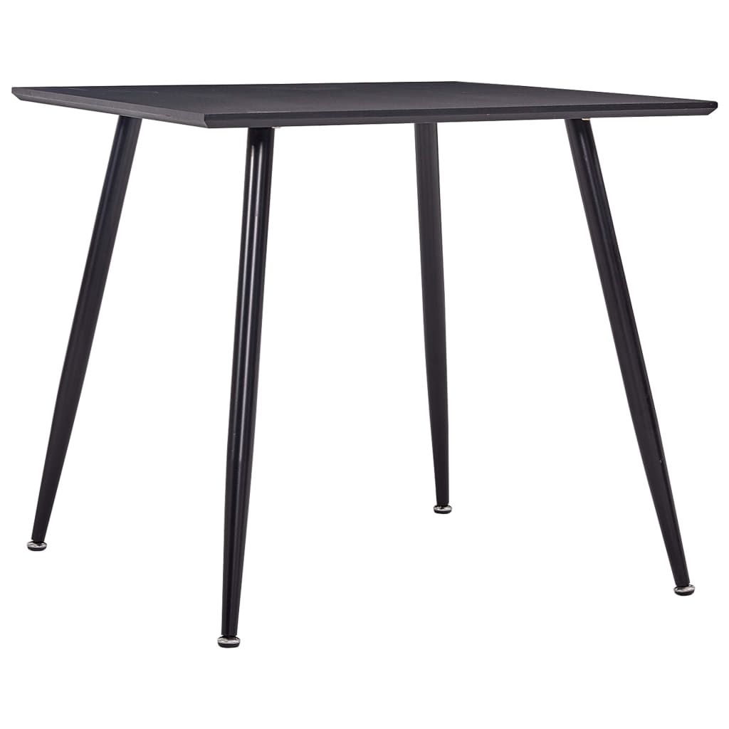 vidaXL Dining Table Black 31.7"x31.7"x28.7" MDF