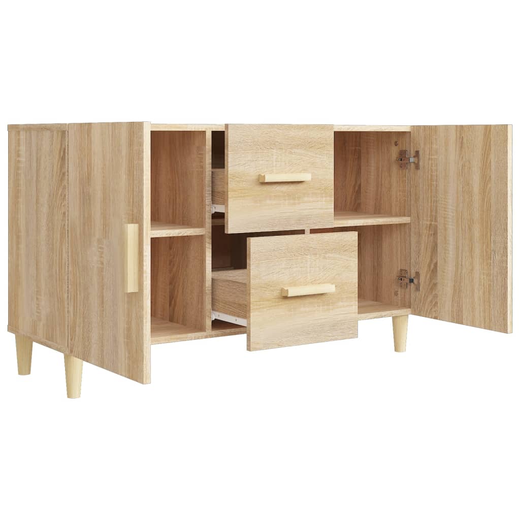 vidaXL Sideboard Sonoma Oak 39.4"x14.2"x23.6" Engineered Wood