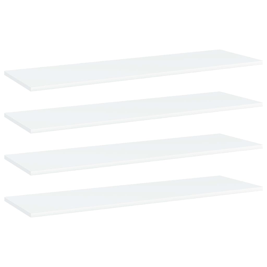 805394 vidaXL Bookshelf Boards 4 pcs White 100x30x1,5 cm Chipboard
