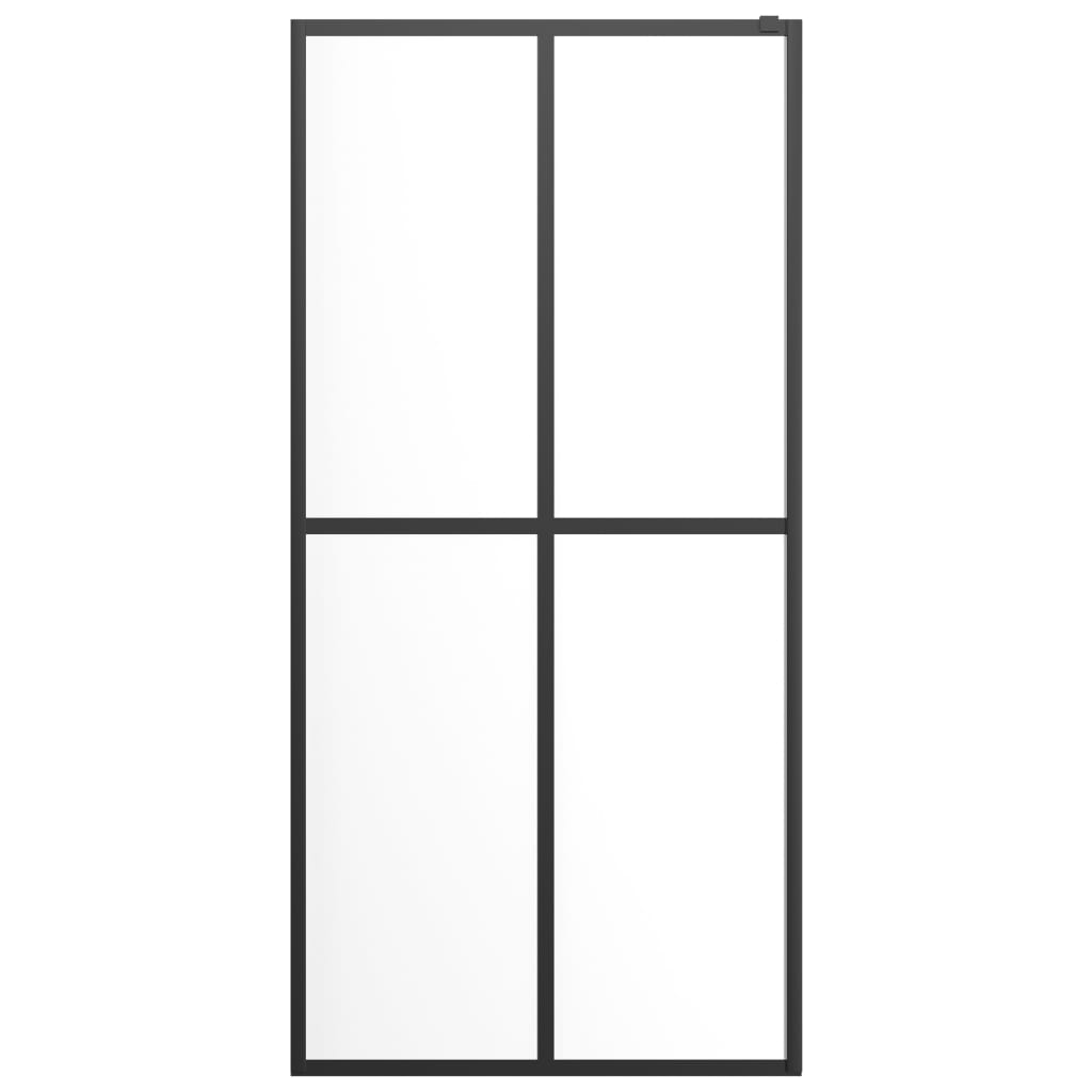 vidaXL Walk-in Shower Screen Clear Tempered Glass 46.5"x74.8"