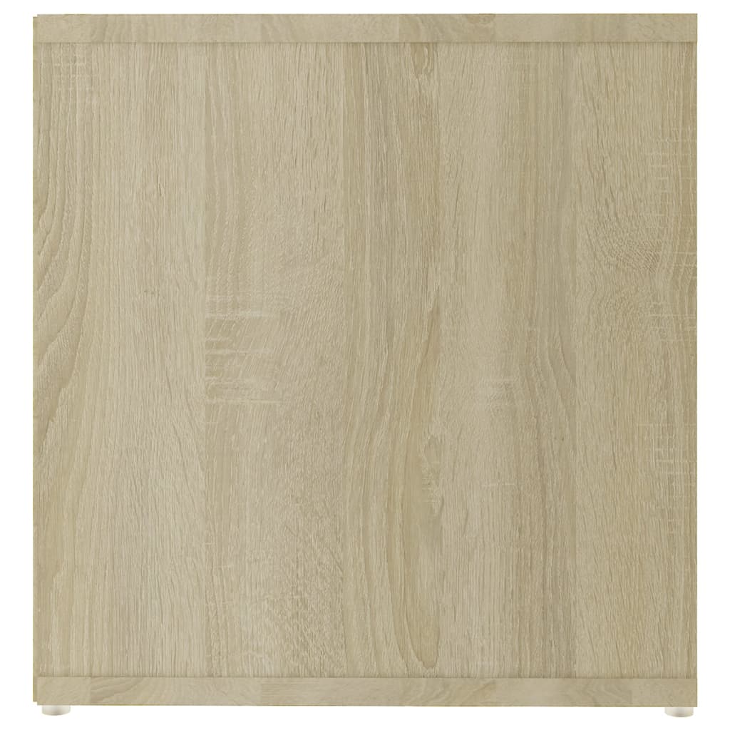 vidaXL TV Stands 2pcs White & Sonoma Oak 56.1"x13.8"x14.4" Engineered Wood