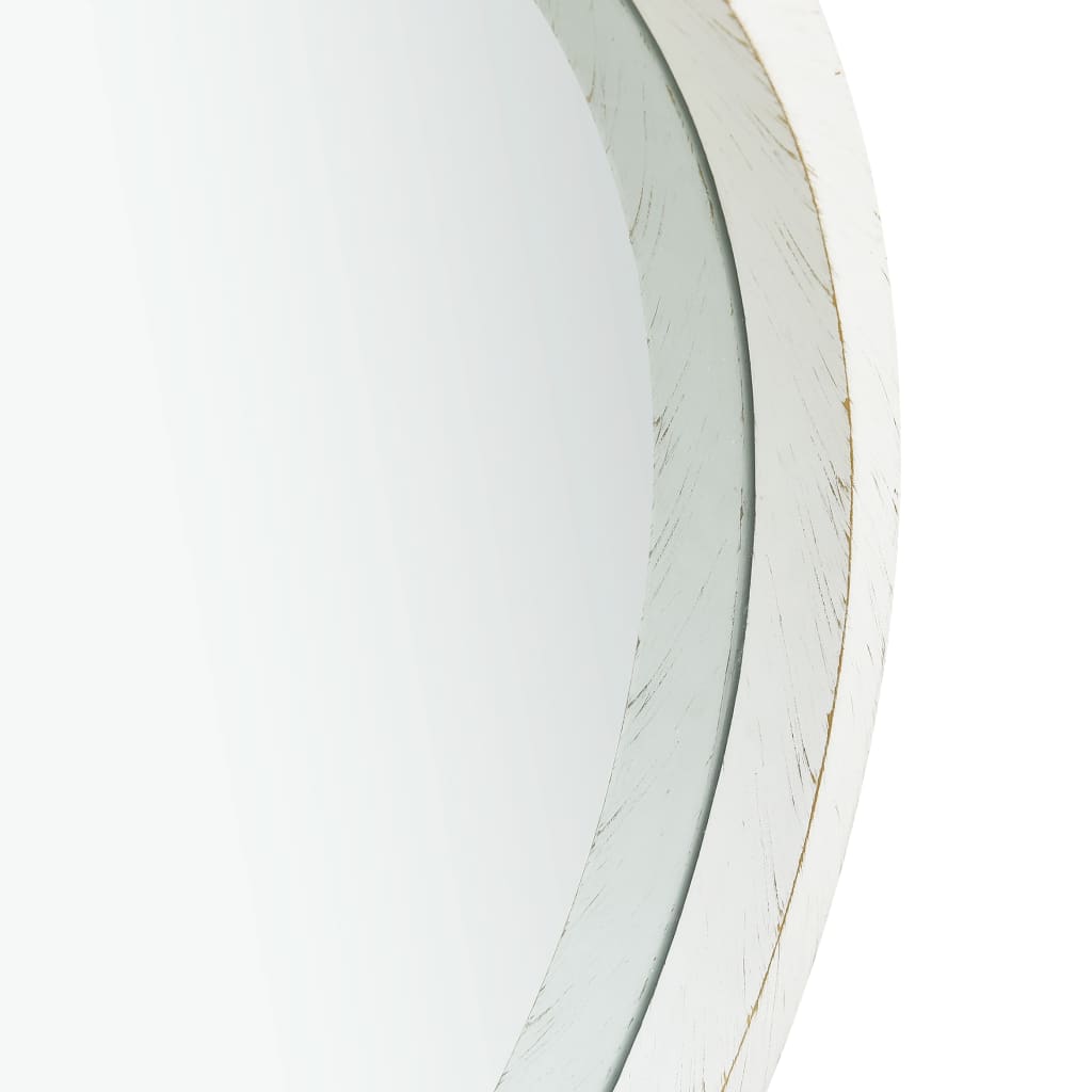 vidaXL Wall Mirror with Strap 16.7" White