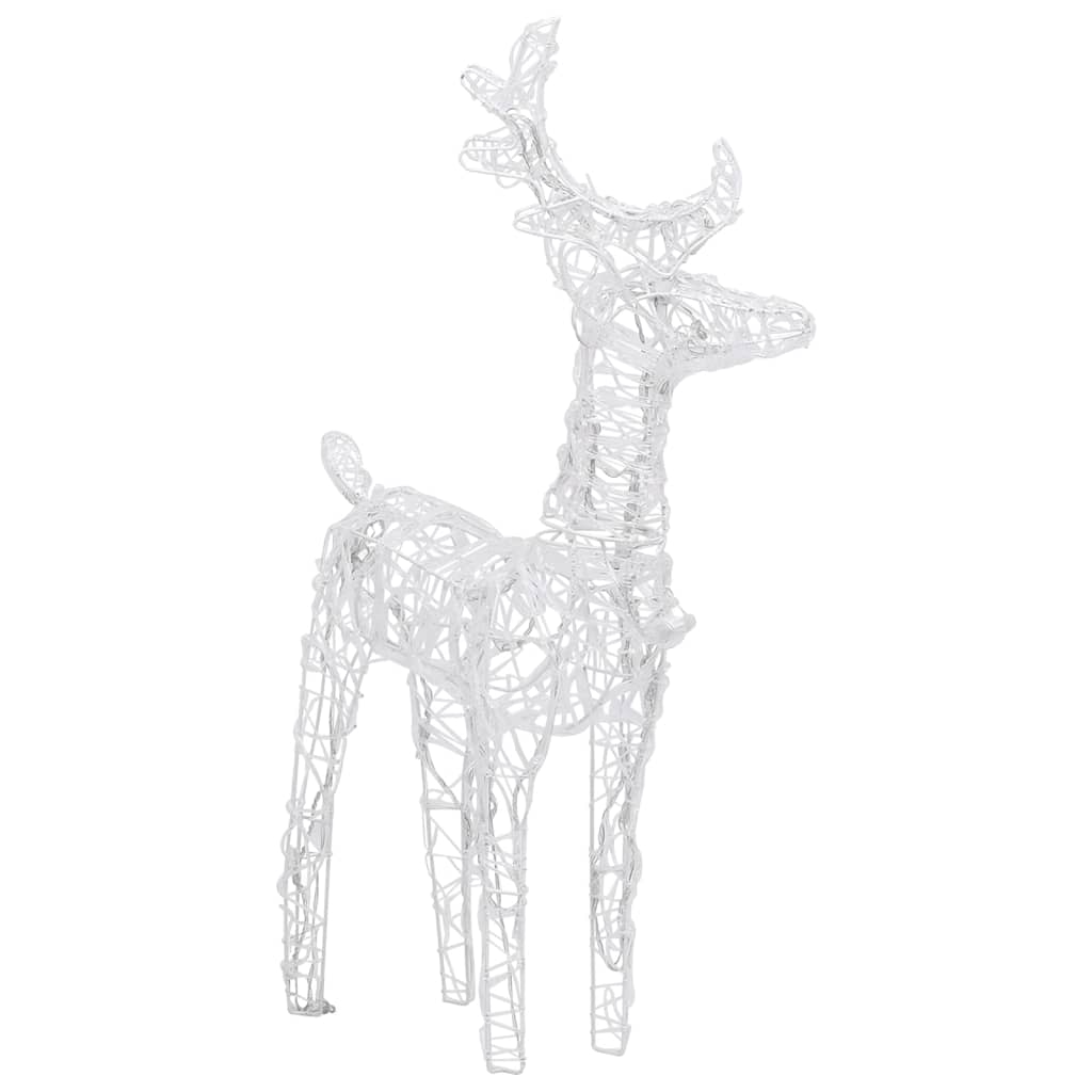 vidaXL Christmas Reindeers 6 pcs Cold White 240 LEDs Acrylic