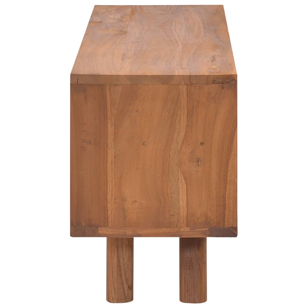 vidaXL TV Cabinet 43.3"x11.8"x17.7" Solid Teak Wood