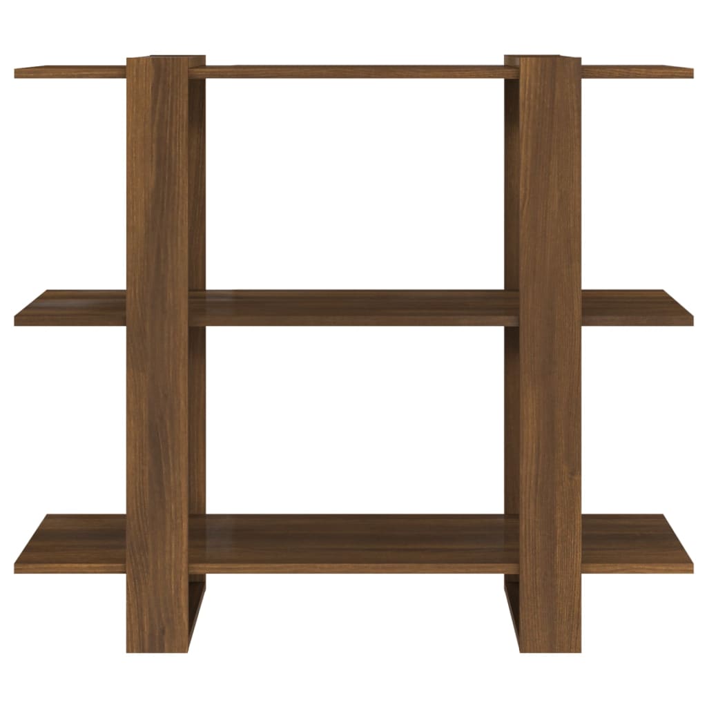 vidaXL Book Cabinet/Room Divider Brown Oak 39.4"x11.8"x34.3"