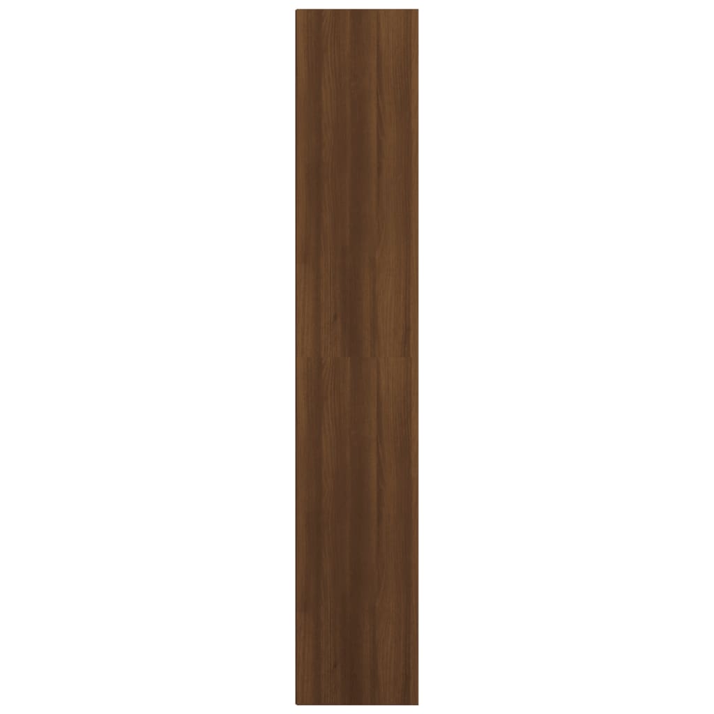 vidaXL Book Cabinet Brown Oak 14.2"x11.8"x67.3" Engineered Wood