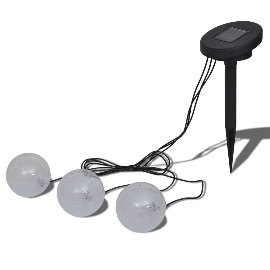 vidaXL Solar Bowl 3 LED Floating Ball Light for Pond Swimming Pool