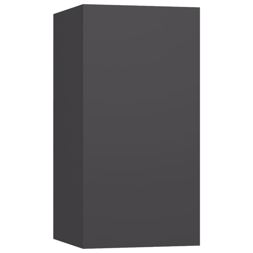 vidaXL 4 Piece TV Cabinet Set Gray Chipboard