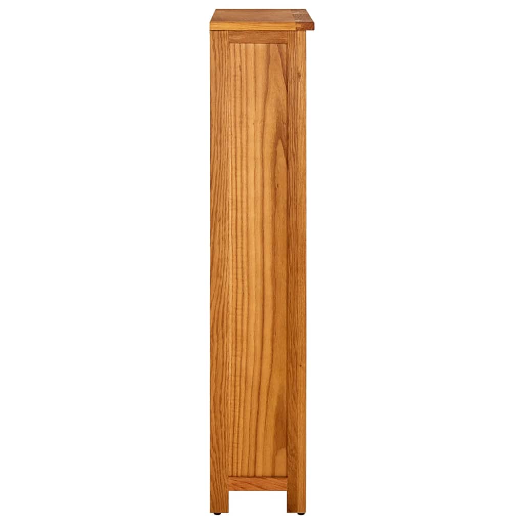 vidaXL 4-Tier Bookcase 27.6"x8.7"x43.3" Solid Oak Wood