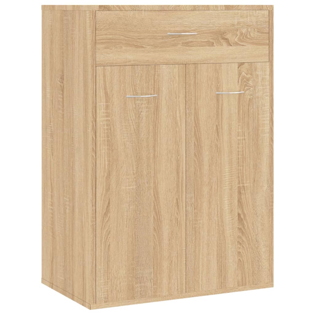 vidaXL Shoe Cabinet Sonoma Oak 23.6"x13.8"x33.1" Engineered Wood