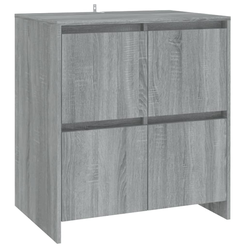 vidaXL Sideboards 2 pcs Gray Sonoma 27.6"x16.1"x29.5" Engineered Wood