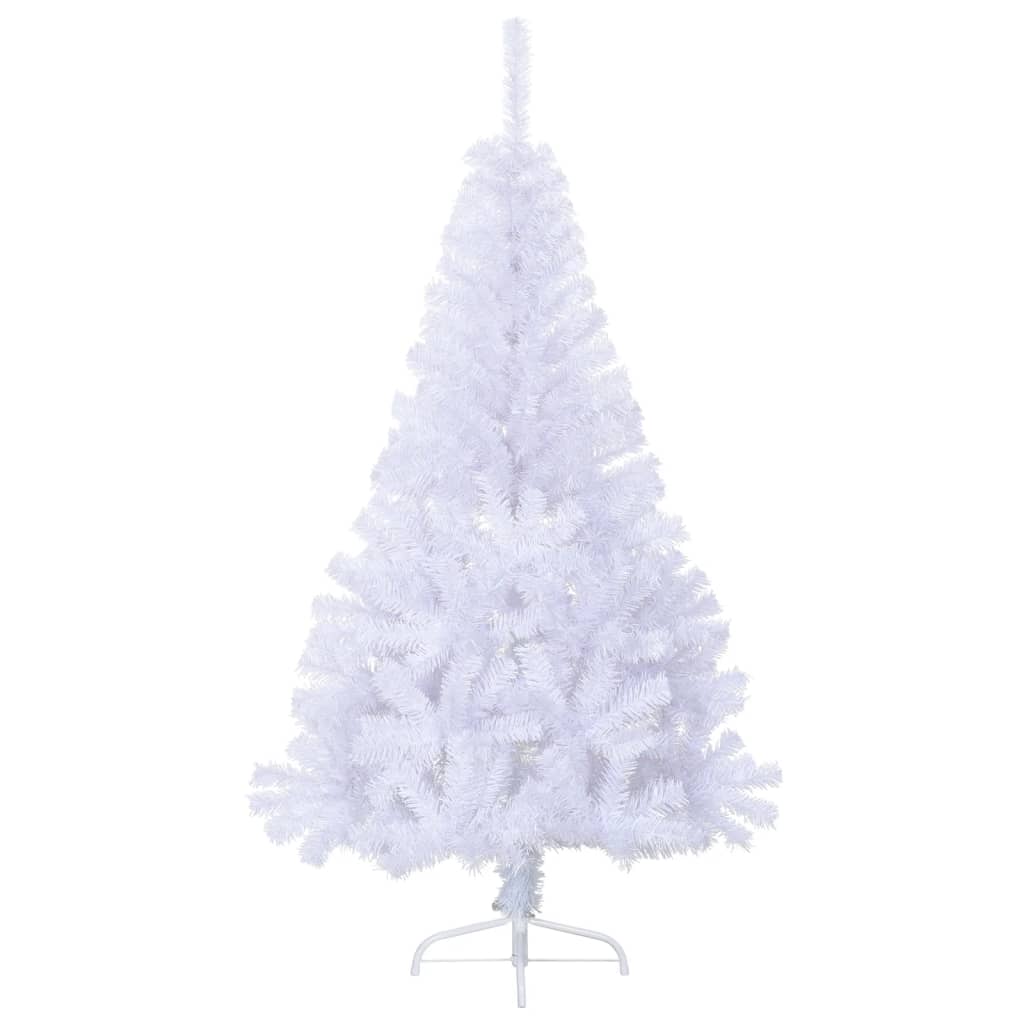 vidaXL Artificial Half Christmas Tree with Stand White 59" PVC
