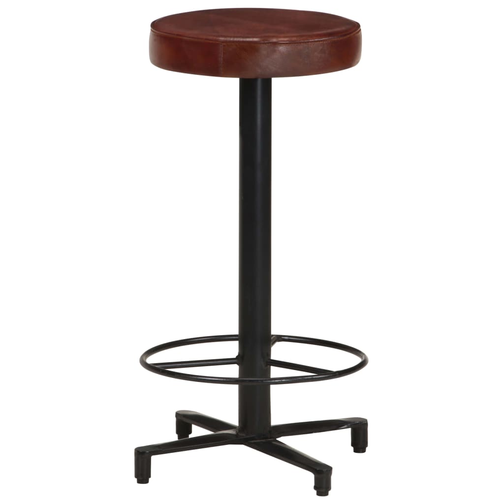 vidaXL Bar Stools 2 pcs 26" Real Leather