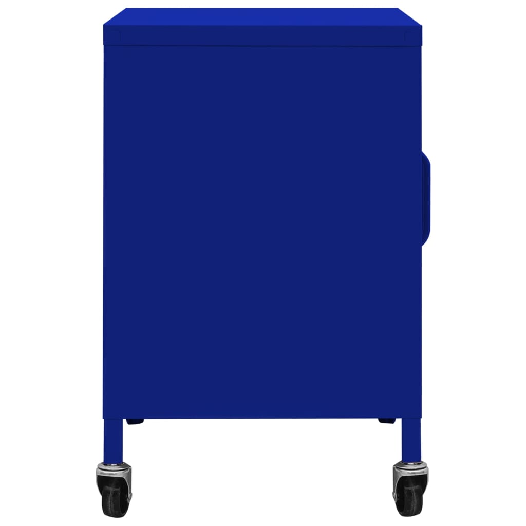 vidaXL Storage Cabinet Navy Blue 23.6"x13.8"x22" Steel