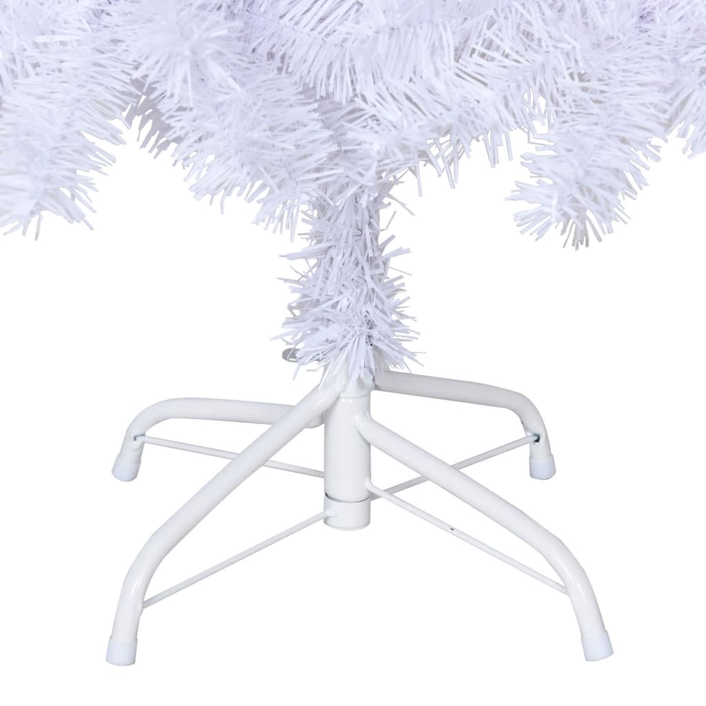 vidaXL Artificial Christmas Tree with Thick Branches White 82.7" PVC