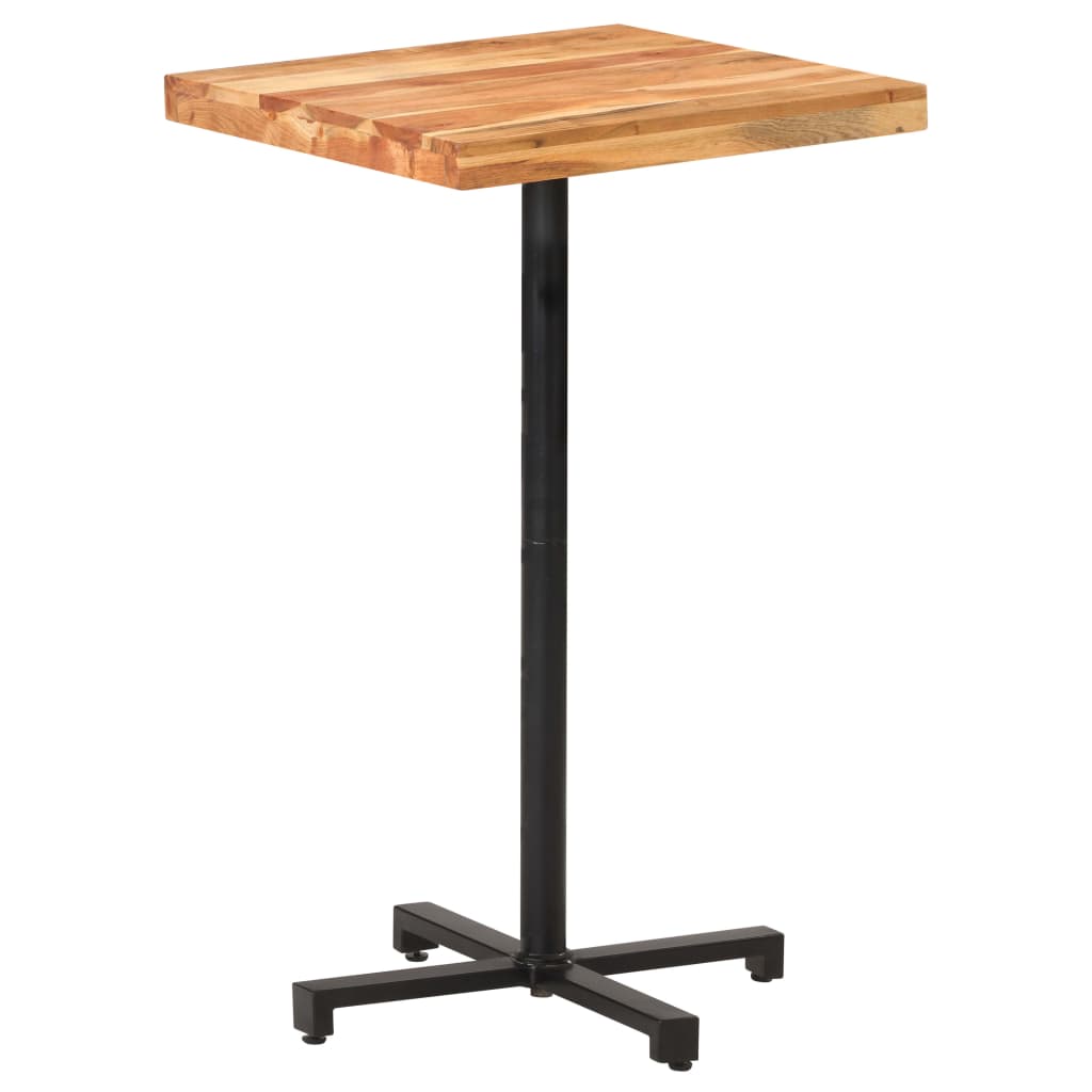 vidaXL Bar Table Square 23.6"x23.6"x43.3" Solid Acacia Wood