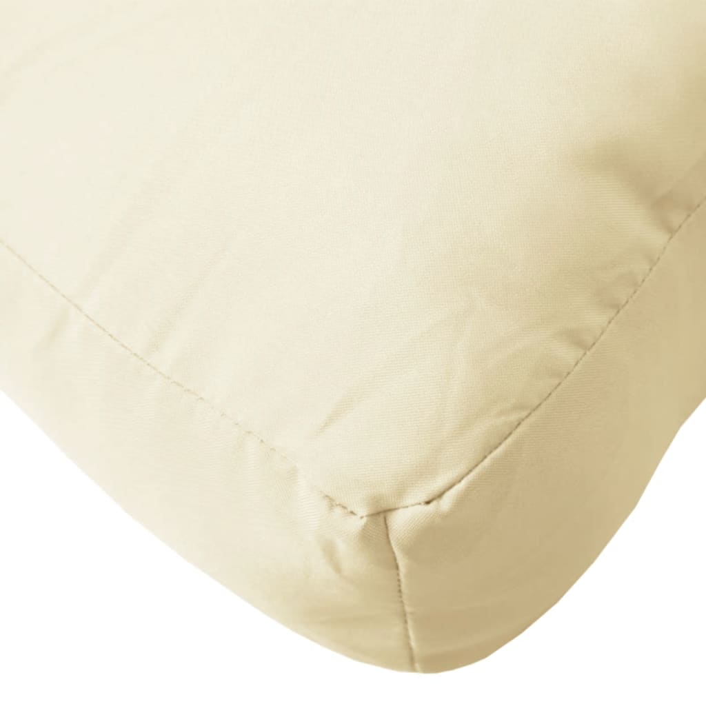 vidaXL Floor Pallet Cushion 23.6"x23.6"x2.4" Cream Fabric