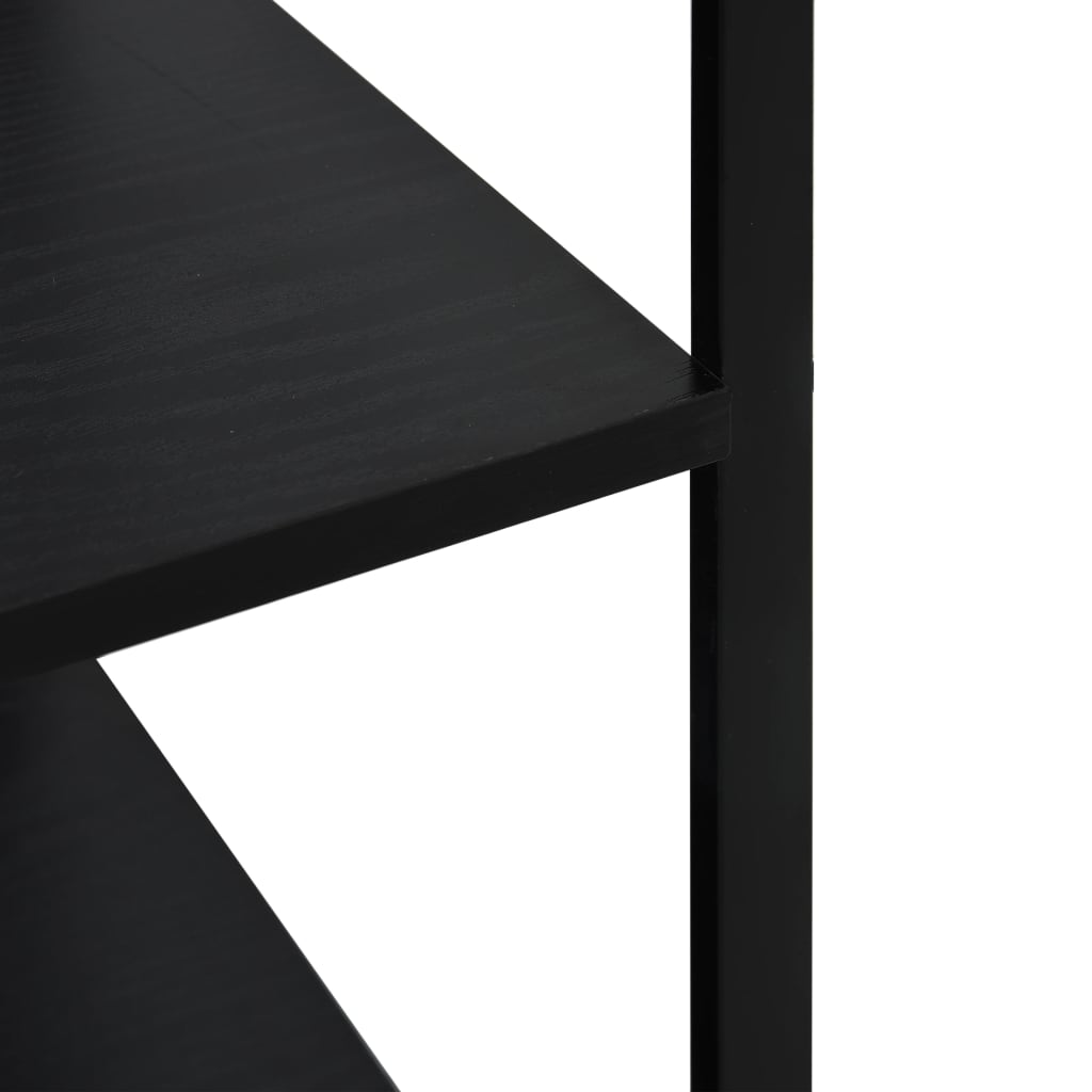vidaXL Microwave Cabinet Black 23.6"x15.6"x48.4" Engineered Wood