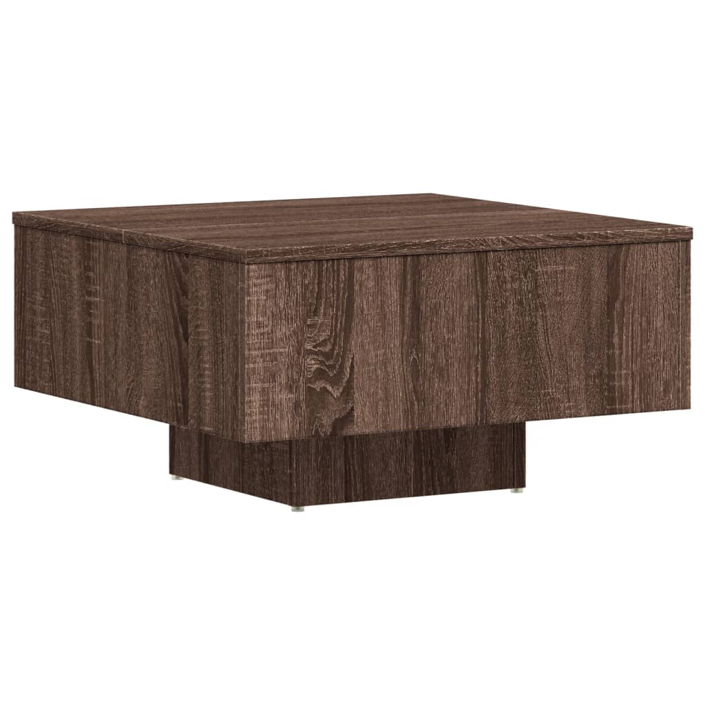 vidaXL Coffee Table Brown Oak 23.6"x23.6"x12.4" Engineered Wood