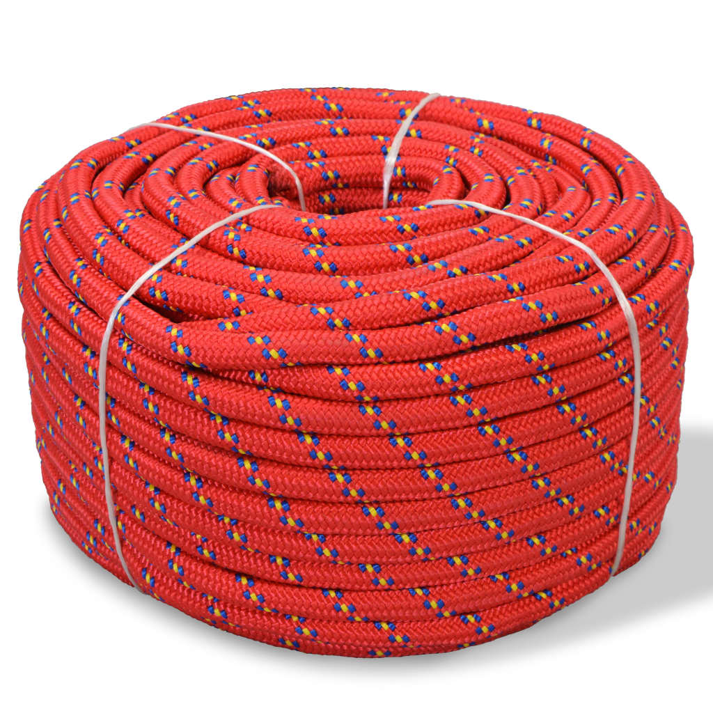 vidaXL Marine Rope Polypropylene 0.24" 3937" Red