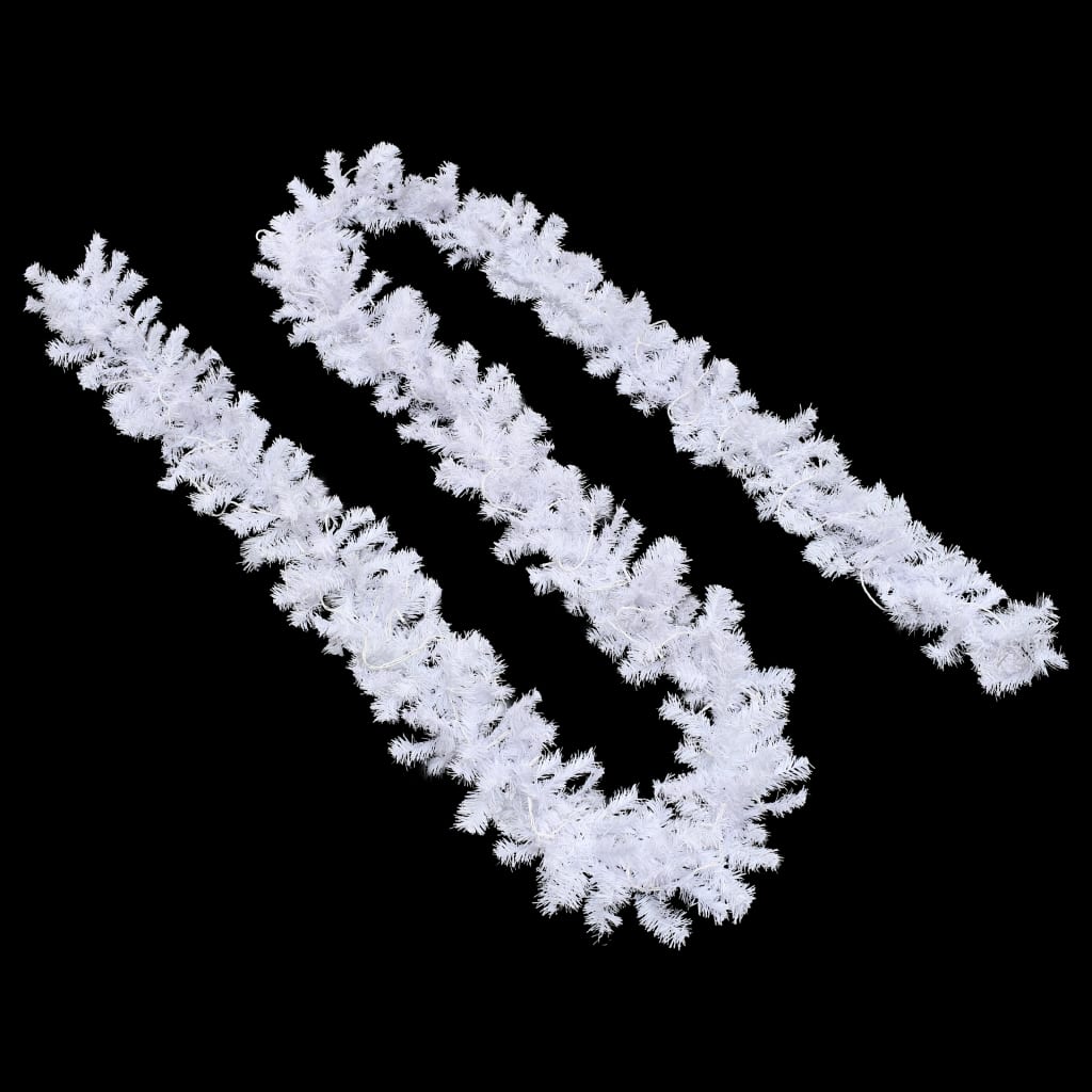 vidaXL Christmas Garland with LED Lights 66 ft White