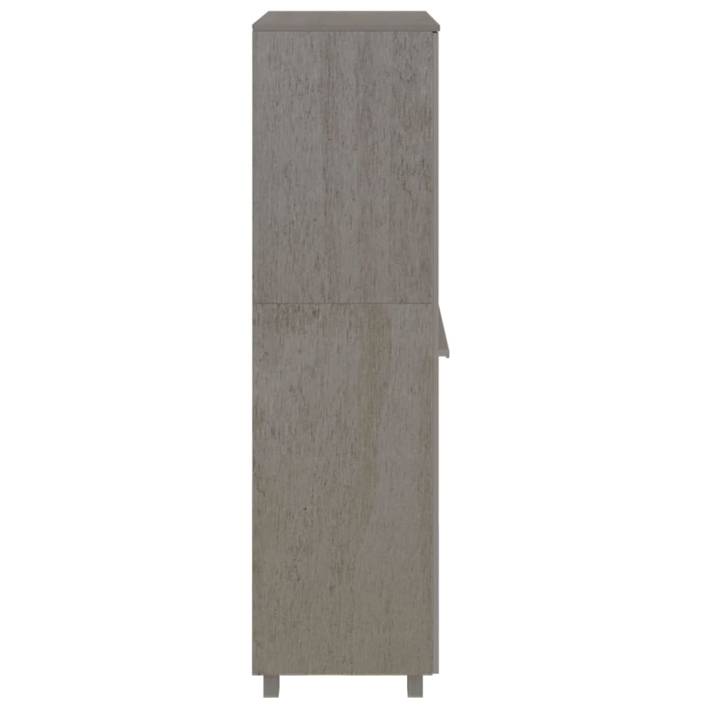 vidaXL Wardrobe HAMAR Light Gray 35"x19.7"x70.9" Solid Wood Pine