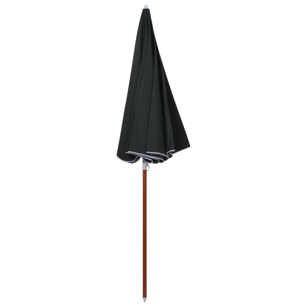 vidaXL Parasol with Steel Pole 94.5" Anthracite