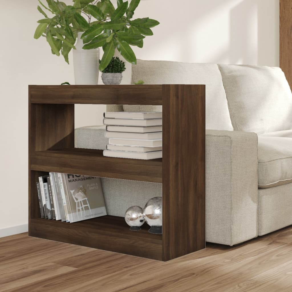 vidaXL Book Cabinet/Room Divider Brown Oak 31.5"x11.8"x28.3"