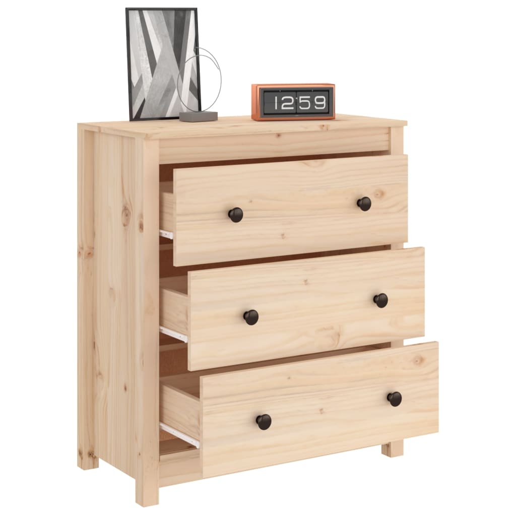 vidaXL Sideboard 27.6"x13.8"x31.5" Solid Wood Pine