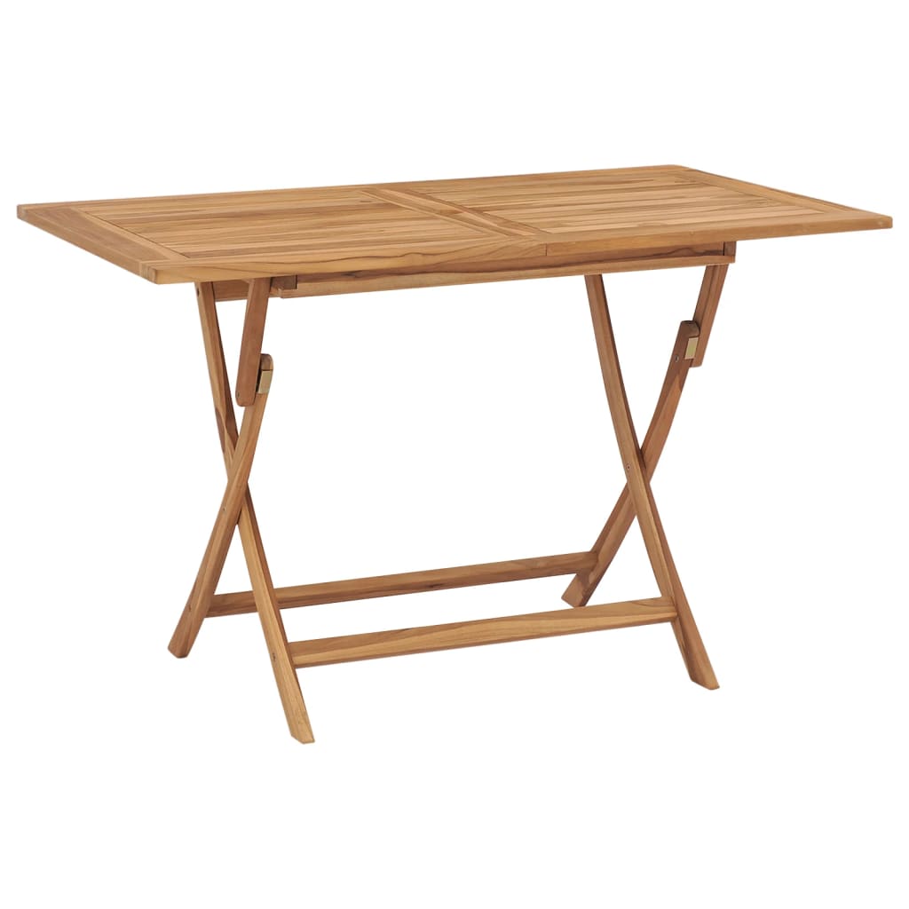 vidaXL Folding Patio Table 47.2"x27.6"x29.5" Solid Teak Wood