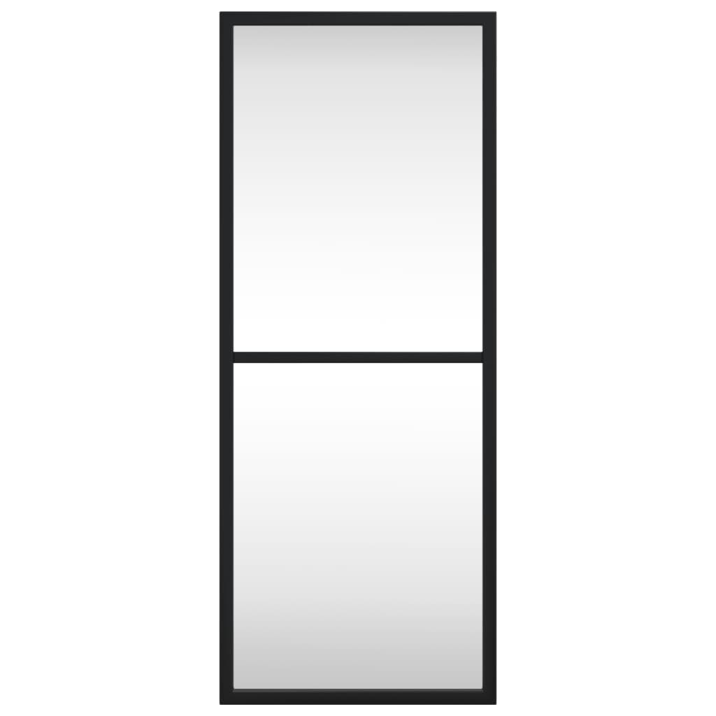 vidaXL Wall Mirror Black 7.9"x19.7" Rectangle Iron